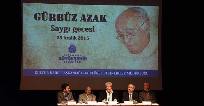 Gürbüz Azak için saygı gecesi düzenlendi