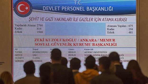 181 şehit ve gazi yakını ile gazinin ataması yapıldı