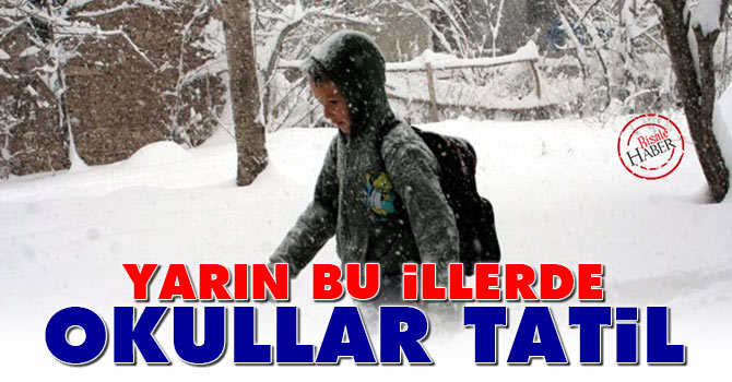 Yarın bu illerde okullar kar tatili yapacak