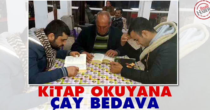 Kitap okuyana çay bedava