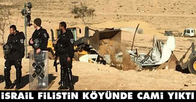 İsrail Filistin köyünde cami yıktı