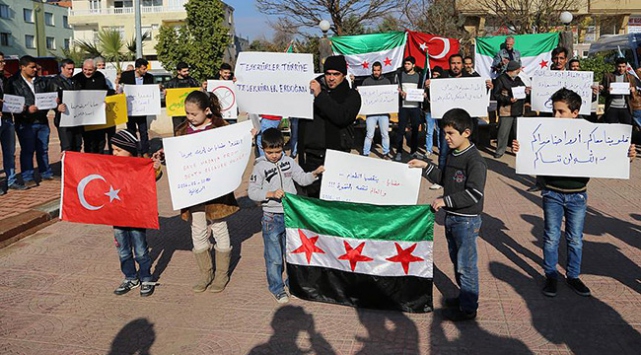 Madaya'da açlıktan ölenler için eylem