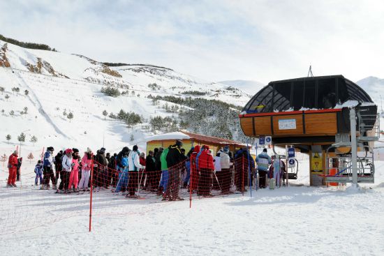 Palandöken'de hafta sonu yoğunluğu