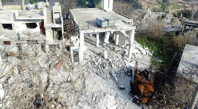 Harabeye dönen Türkmen köyleri havadan görüntülendi