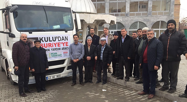 Konya'dan Suriye'deki ihtiyaç sahiplerine yardım