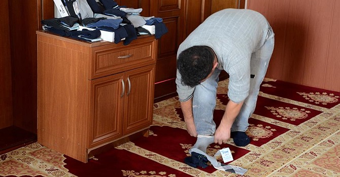 Camide yeni çorap uygulaması