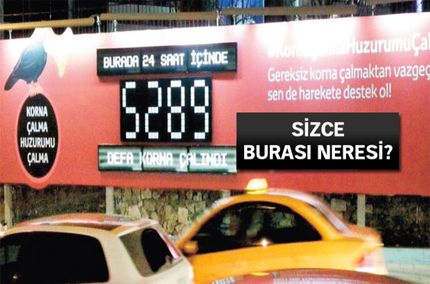 Mecidiyeköy'de 1 günde 5 bin 289 kez kornaya basıldı