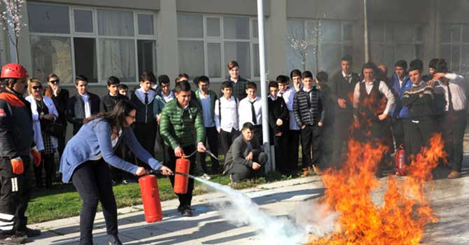 Okulda nefes kesen tatbikat