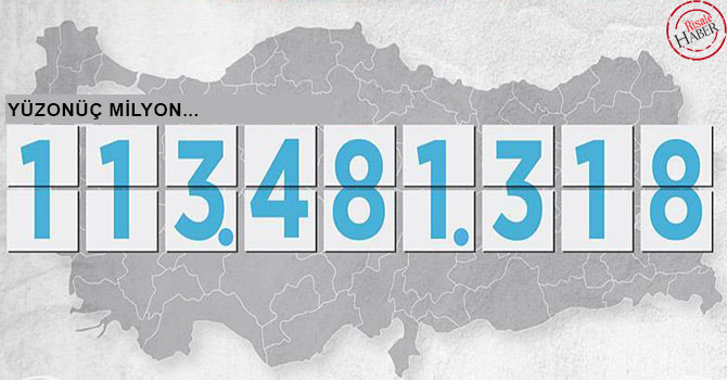 Türkiye'de 113 milyon kişilik hareket