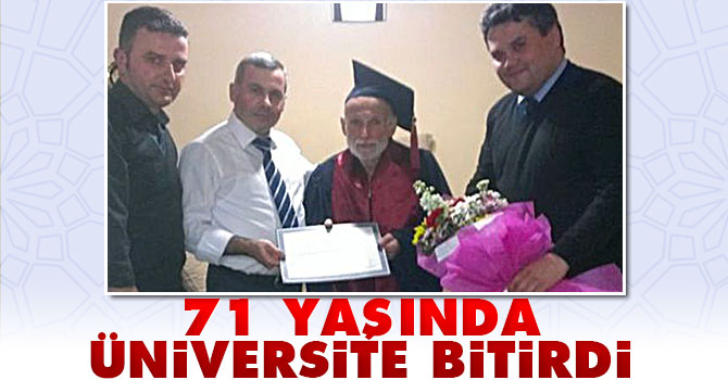 71 yaşında üniversite bitirdi