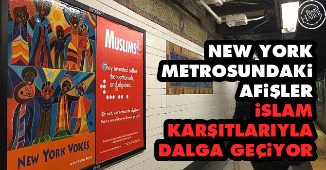 New York metrosundaki afişler İslam karşıtlarıyla dalga geçiyor