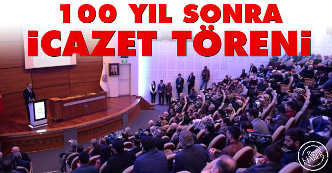 100 yıl sonra hattatlara icazet töreni