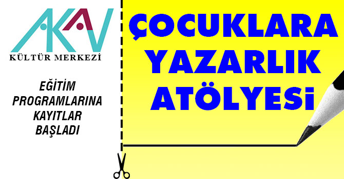 'Çocuklara Yazarlık Atölyesi' duyurusu