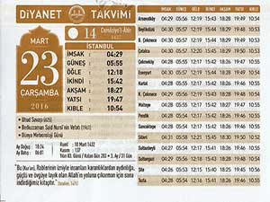 Diyanet takvimindeki Said Nursi ayrıntısı