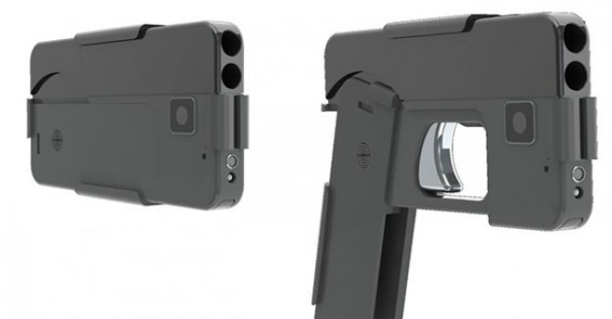 Akıllı telefon görünümlü tabanca tasarladılar