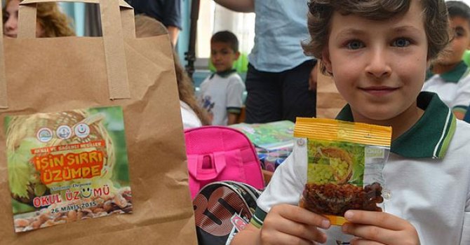 Milyonlarca öğrenciye kuru üzüm