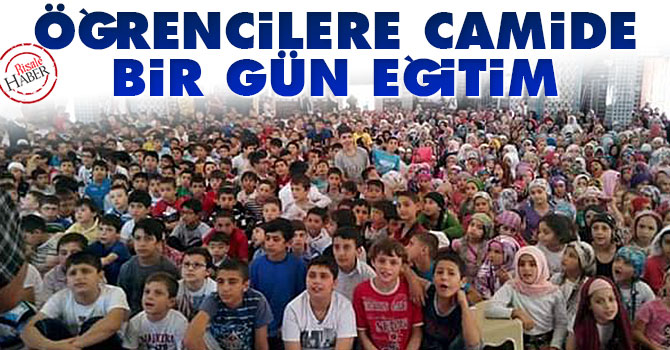 Öğrencilere camide bir gün eğitim