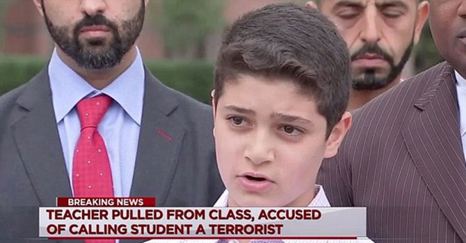 12 yaşındaki Müslüman çocuğa terörist suçlaması