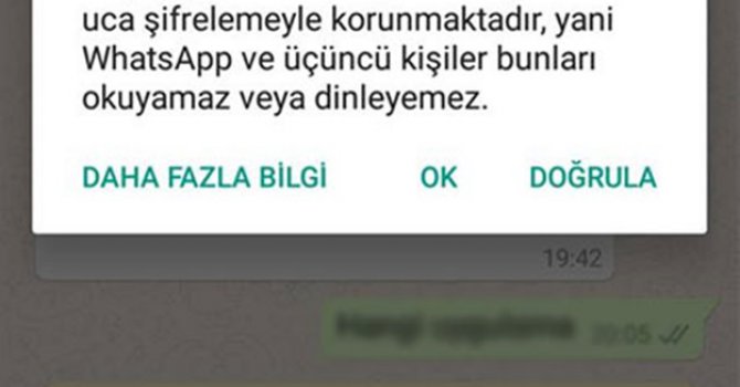 WhatsApp'ta bu mesaj neden geliyor?