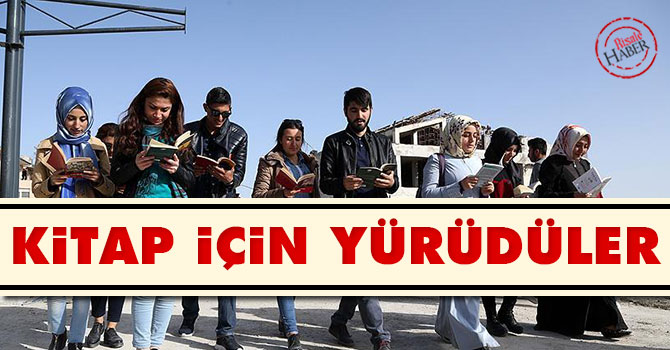 Kitap için yürüdüler
