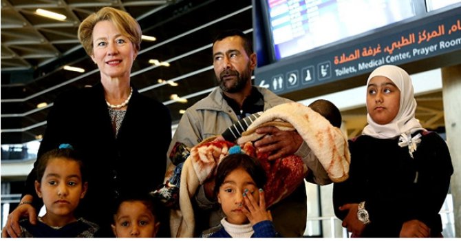 ABD'ye kabul edilen ilk Suriyeli Aile