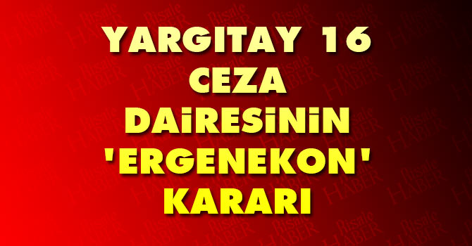 Yargıtay 16 ceza dairesinin 'Ergenekon' kararı
