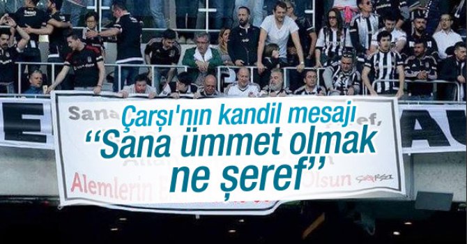 Çarşı'dan Hz. Muhammed (sav) pankartı