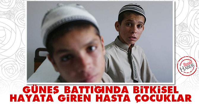 Güneş battığında bitkisel hayata giren hasta çocuklar