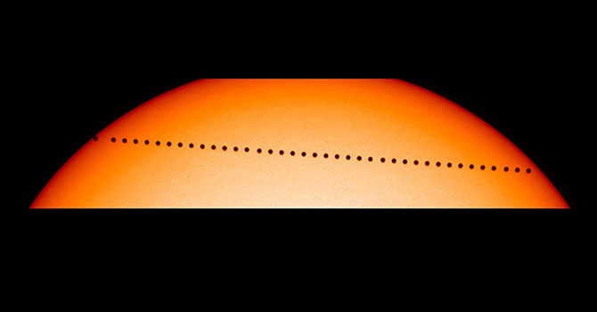 Güneşin önünden geçince böyle görünecek