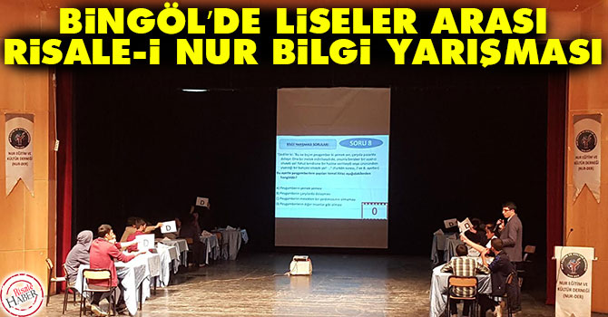 Bingöl’de liseler arası Risale-i Nur bilgi yarışması