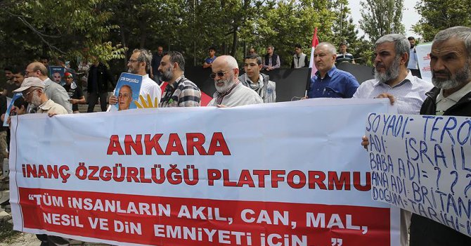 Ankara'da İsrail'e kuruluş yıl dönümü protestosu