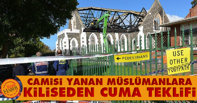 Camisi yanan Müslümanlara kiliseden Cuma teklifi