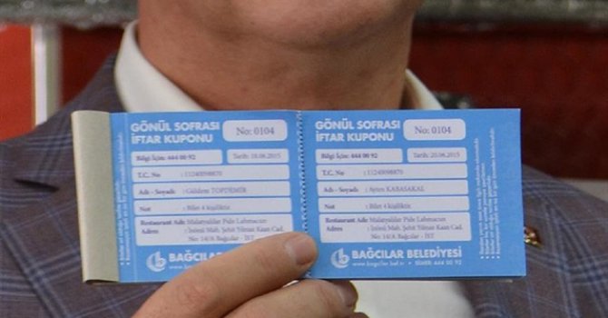 İhtiyaç sahiplerine 'iftar bileti'