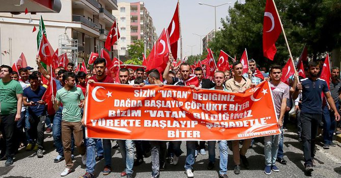 Midyat'ta terör saldırısı protesto edildi