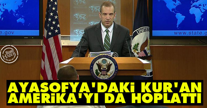 Ayasofya'daki Kur'an Amerika'yı da hoplattı