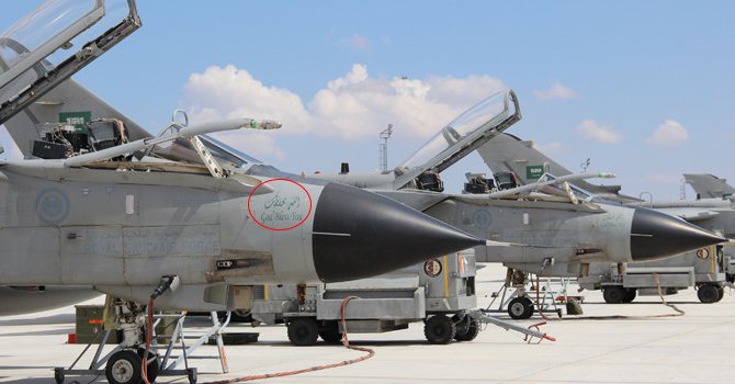 Suudi Arabistan savaş uçaklarında dikkat çeken detay