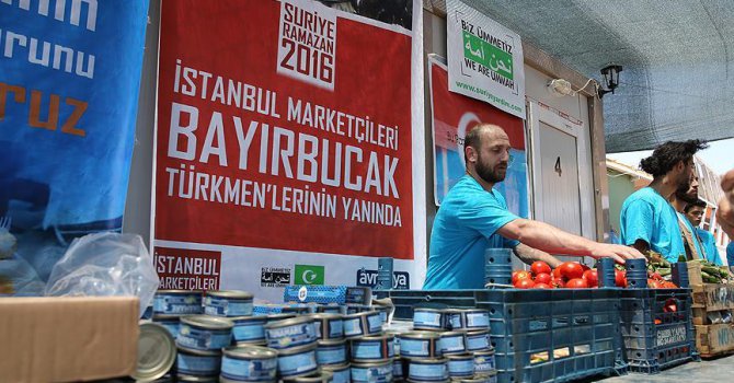 Bayırbucak Türkmenlerinin ramazan kumanyası Türkiye'den