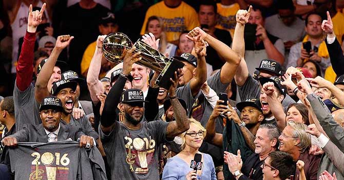 NBA finalinde Cleveland Cavaliers tarihinde ilk kez şampiyon