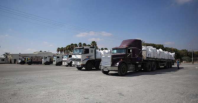 'İyilik gemisi'nden 50 tırlık yardım daha Gazze'ye ulaştı