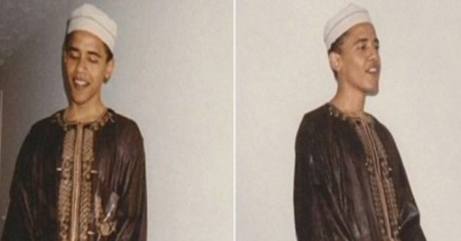 'Obama Müslüman' tartışmalarını alevlendiren fotoğraf