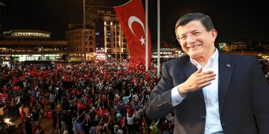 Ahmet Davutoğlu Taksim'de