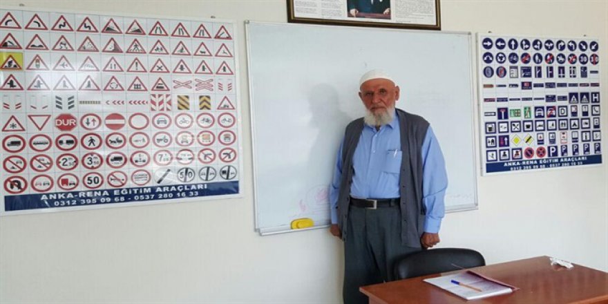 75 yaşında ehliyet aldı