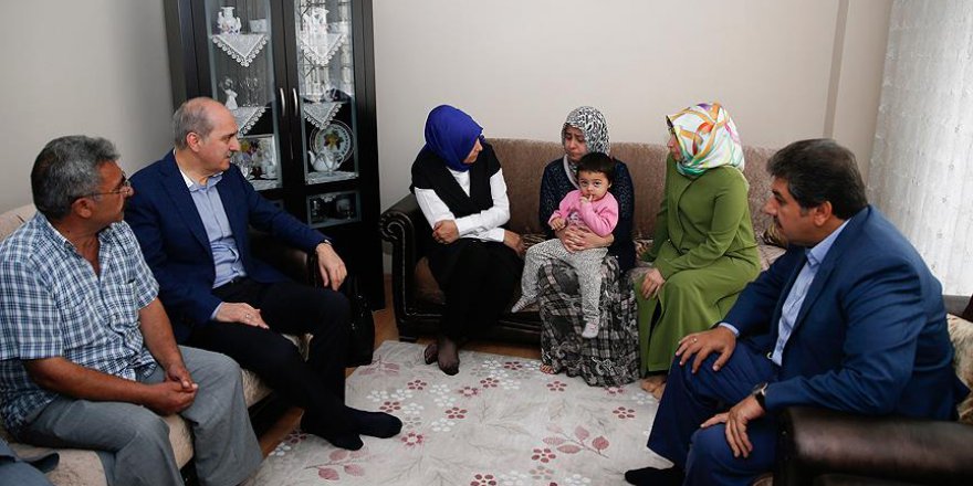 Kurtulmuş şehit ailelerini ziyaret etti