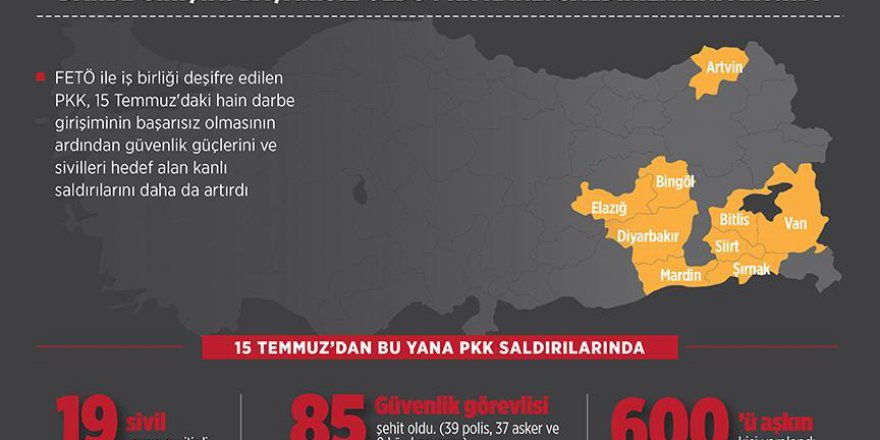 Darbe girişimi başarısız oldu, PKK kanlı saldırılarını artırdı