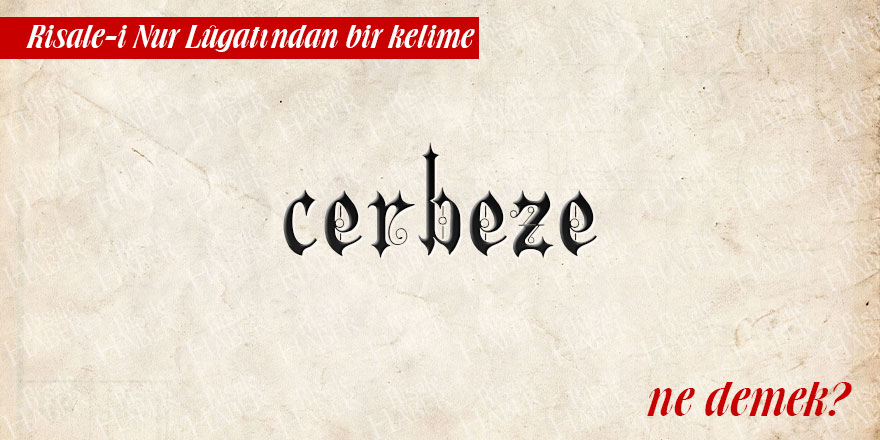 Risale-i Nur Lûgatından bir kelime: Cerbeze ne demek?