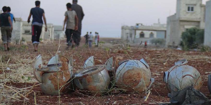 Suriye'de sivillere misket bombalı saldırı