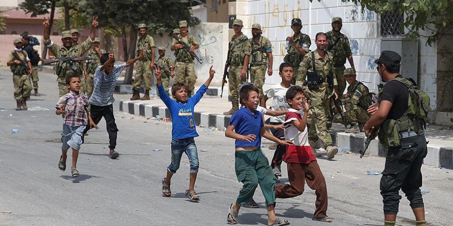 Cerablus'ta çocukların 'özgürlük' sevinci