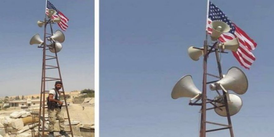 PYD ABD bayrağını kalkan yapıyor