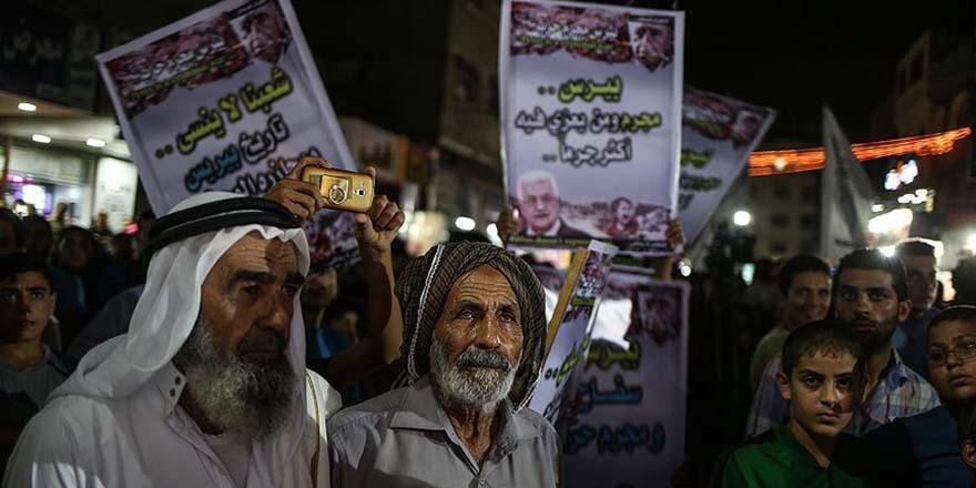 Çocuk Katili Peres'in cenazesine katılan Abbas'a Gazze'den tepki