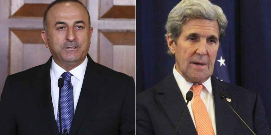 Çavuşoğlu Kerry ile Suriye'yi görüştü